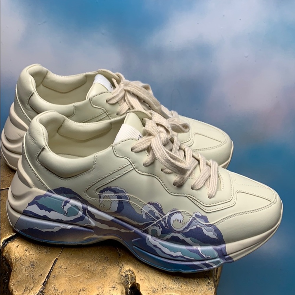 Gucci Rhyton leather waves sneakers
